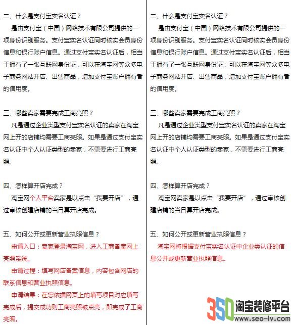 淘寶開店、認證及假貨相關規則變更圖片